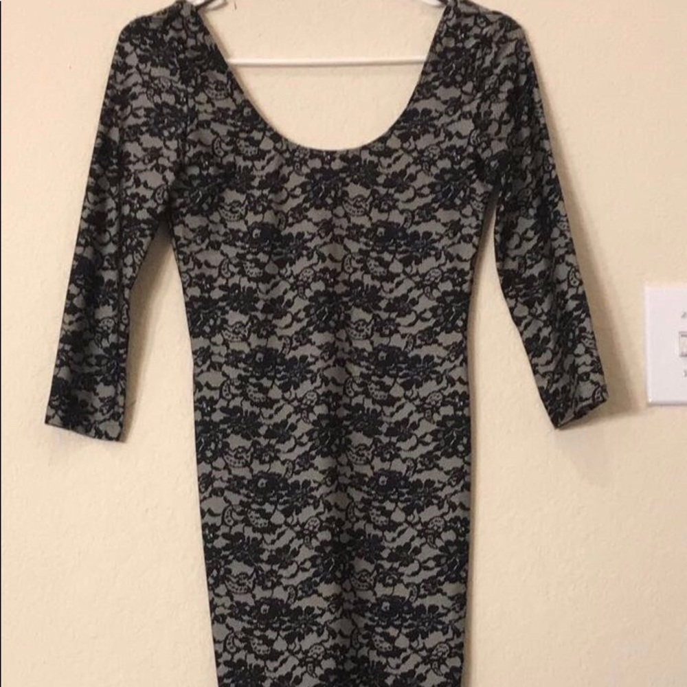 Backless Long Sleeve Dress